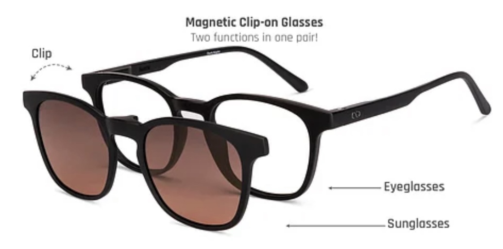 Magnetic clip on glass